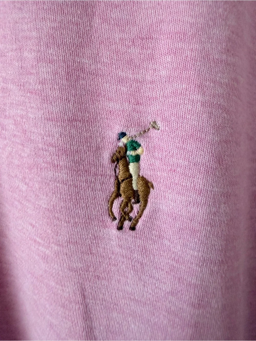Ralph Lauren Men’s Light Pink Polo Shirt with Embroidered Pony